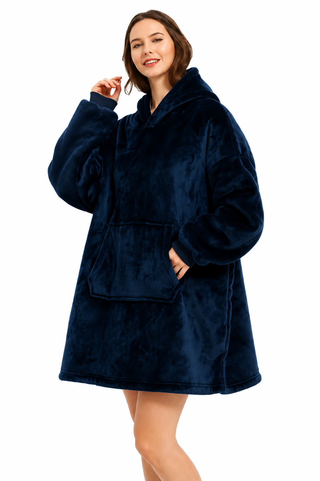Oversized Sherpa Blanket Hoodie – Ultra Soft Winter Wearable Blanket