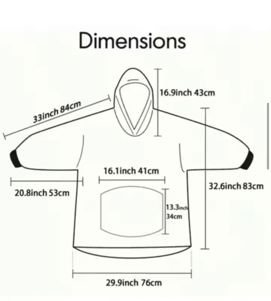 Oversized Sherpa Blanket Hoodie – Ultra Soft Winter Wearable Blanket